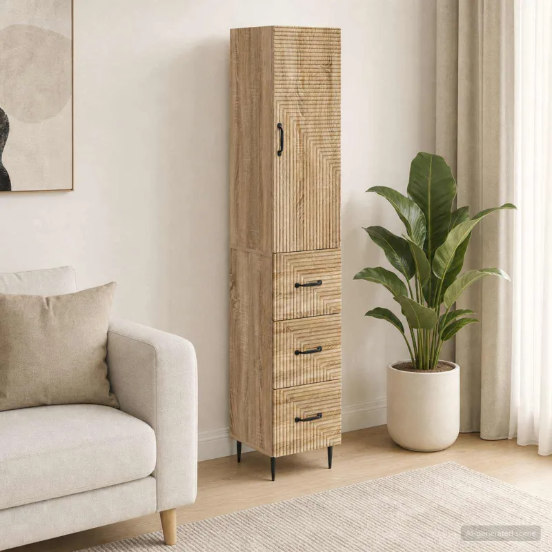 Spintelė 2 pcs Sonoma ąžuolas 33 x 34,5 x 90 cm