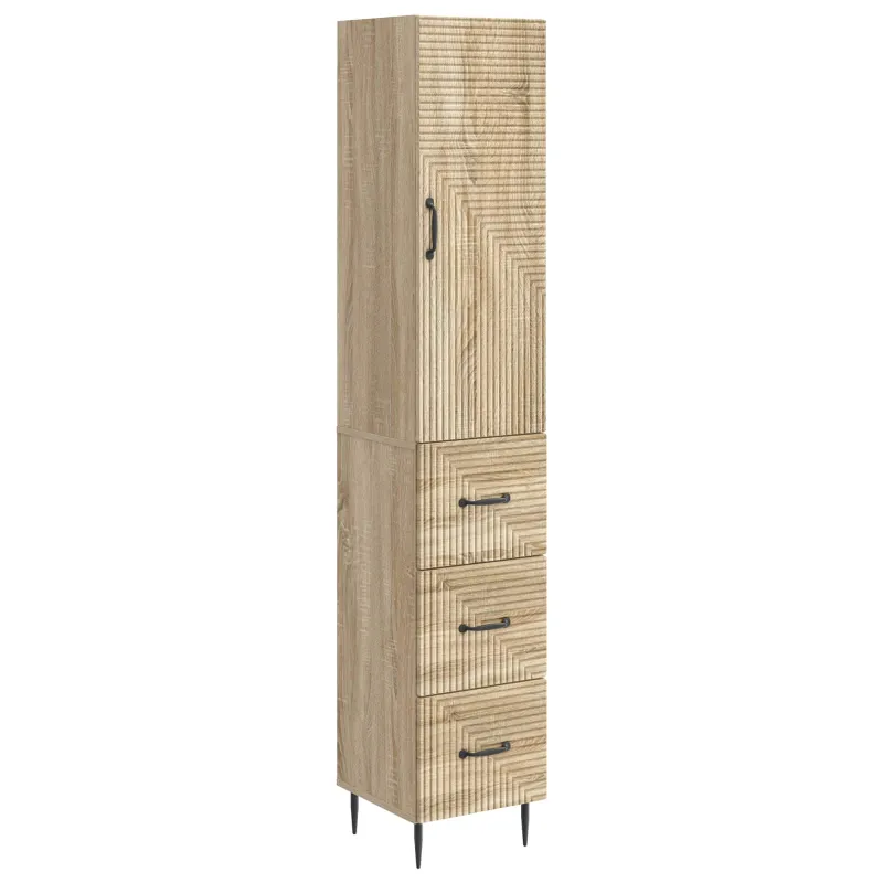 Spintelė 2 pcs Sonoma ąžuolas 33 x 34,5 x 90 cm