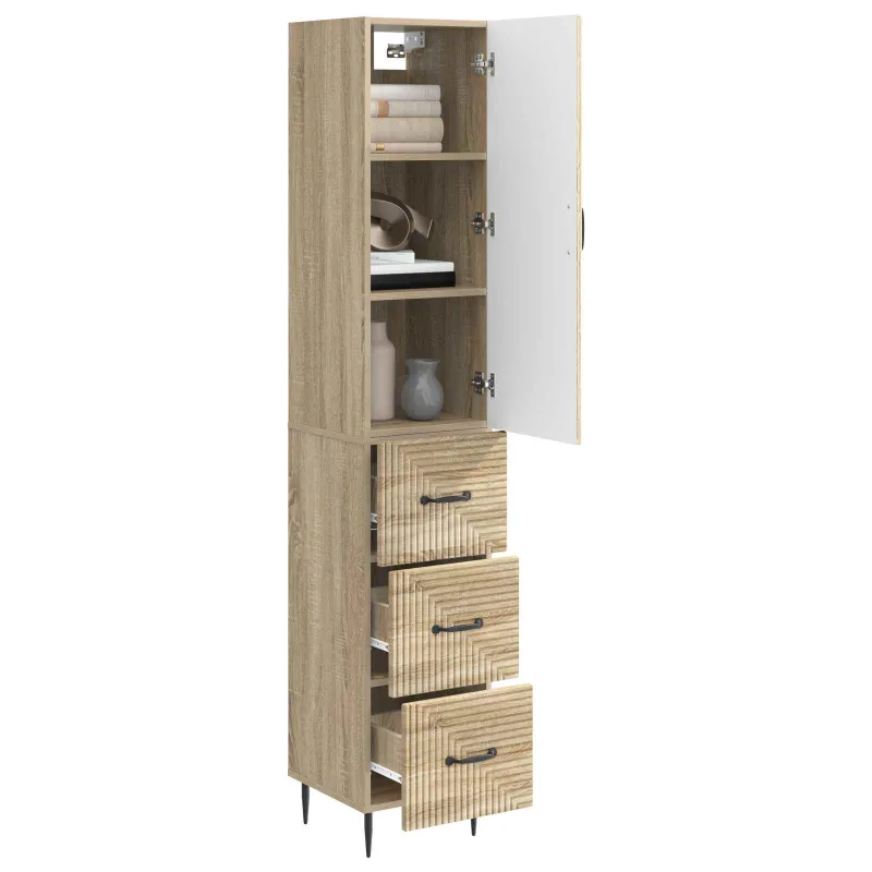 Spintelė 2 pcs Sonoma ąžuolas 33 x 34,5 x 90 cm