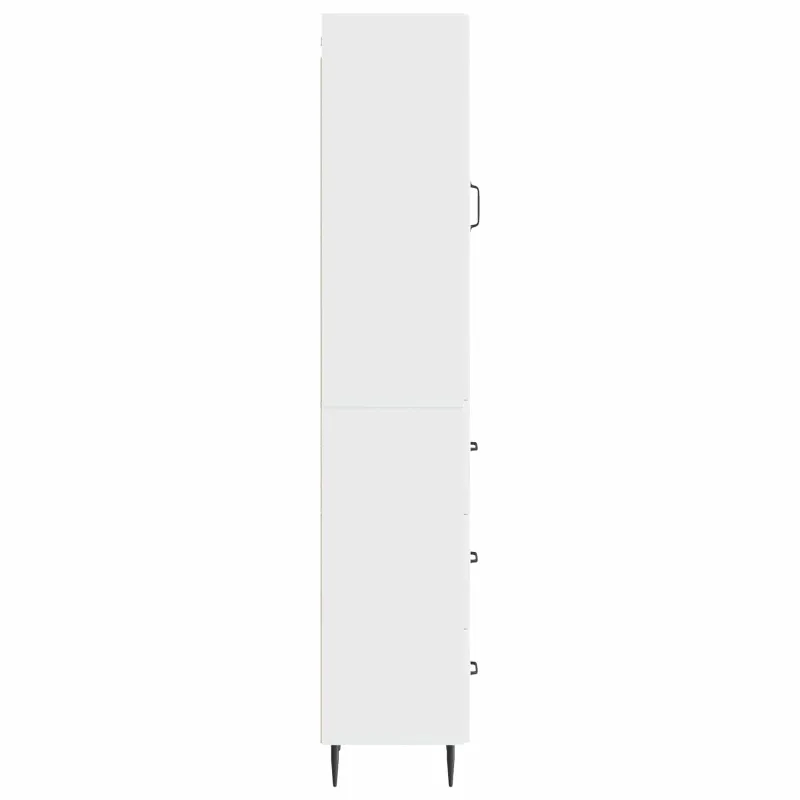 Spintelė 2 pcs Itin blizgi balta 33 x 34,5 x 90 cm