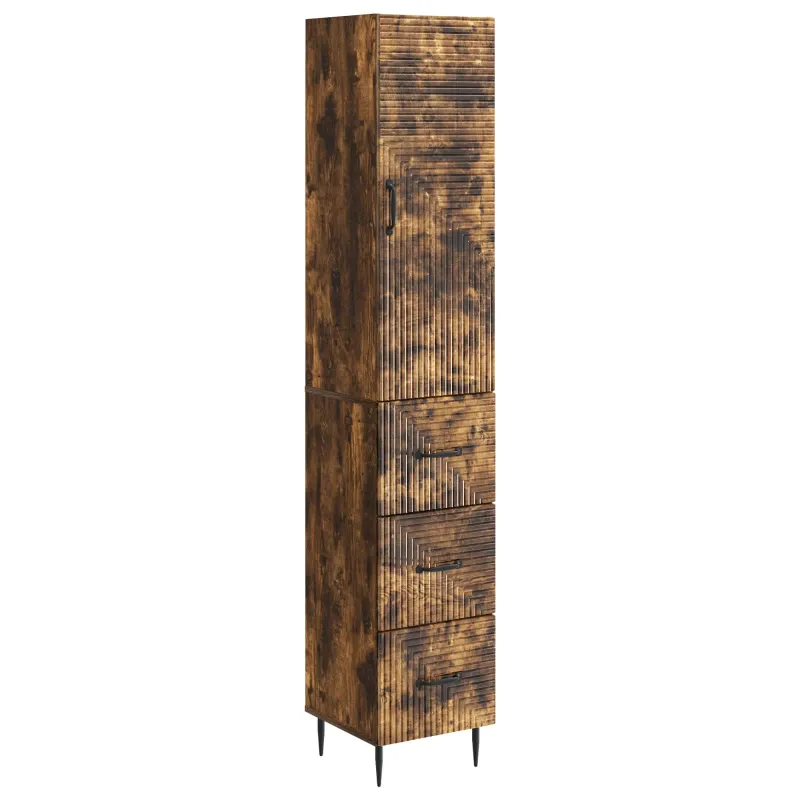 Spintelė 2 pcs Dūminio ąžuolo 33 x 34,5 x 90 cm