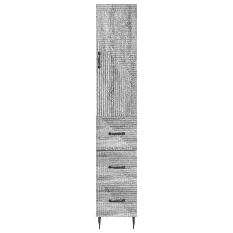 Spintelė 2 pcs Pilka Sonoma 33 x 34,5 x 90 cm Apdirbta mediena