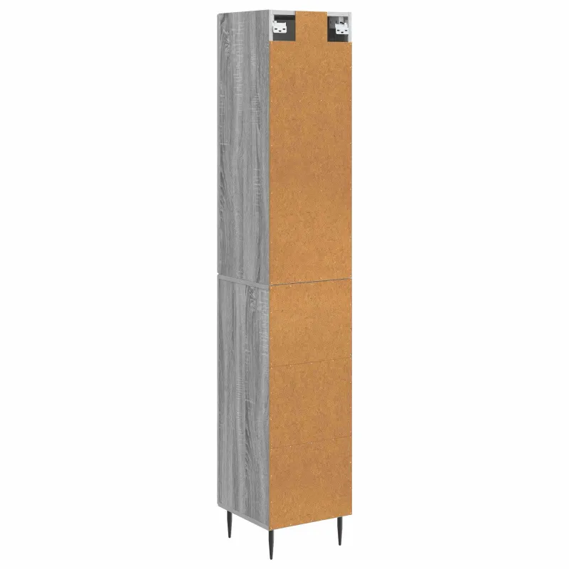 Spintelė 2 pcs Pilka Sonoma 33 x 34,5 x 90 cm Apdirbta mediena