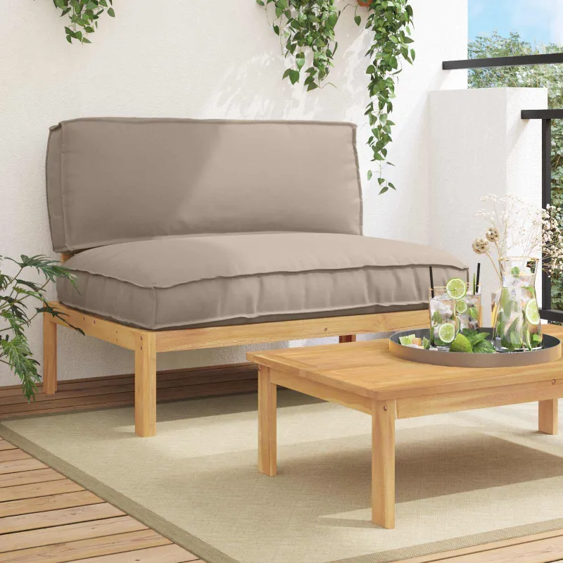 Sofos komplektas Taupe 120 x 92 x 69 cm Kietos akacijos mediena