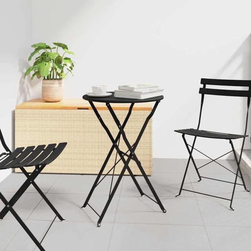 Bistro-pöytä Antrasiitti Ø 50 x 71 cm Pulverimaalattu teräs