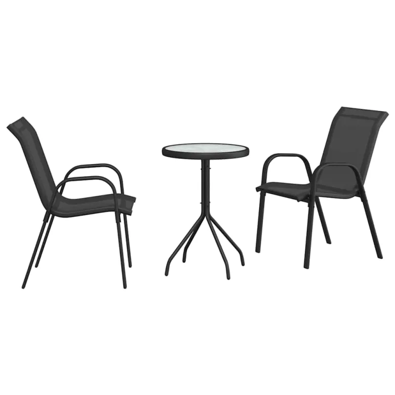 Sodo Bistro -setti 3 osaa, musta teräs