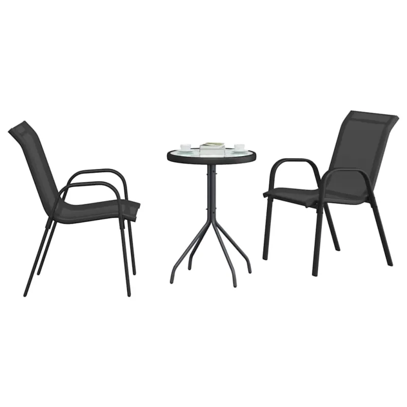Sodo Bistro -setti 3 osaa, musta teräs