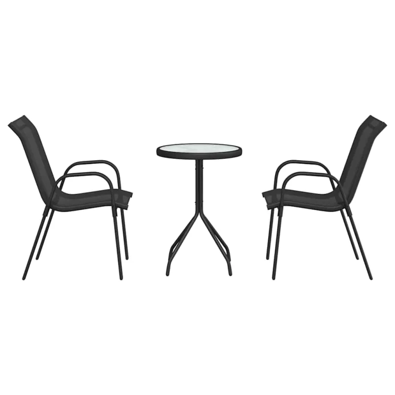 Sodo Bistro -setti 3 osaa, musta teräs