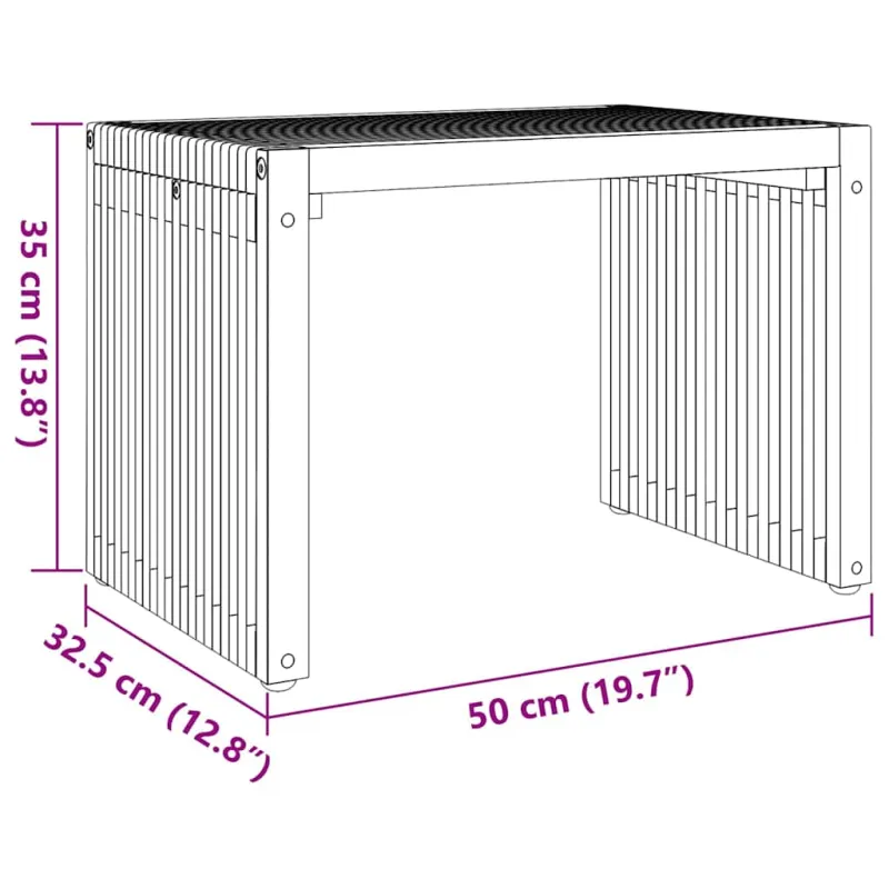 Sohvan sivupöytä Ruskea 50 x 32,5 x 35 cm Kestävästä tehtaasta valmistettua puuta