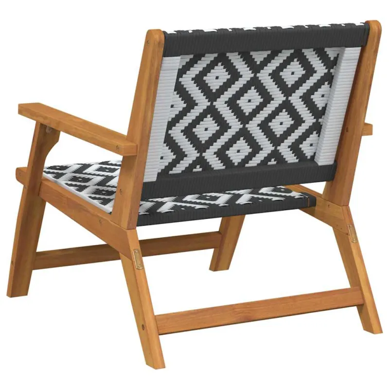 Sodo atsipalaidavimo kėdė 2 pcs Juoda ir Balta
