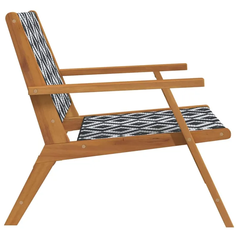 Sodo atsipalaidavimo kėdė 2 pcs Juoda ir Balta
