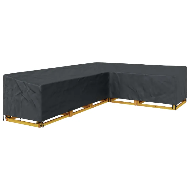 Baldų uždangalas Juodas 355 x 275 x 80 cm 600D Oksfordo audinys