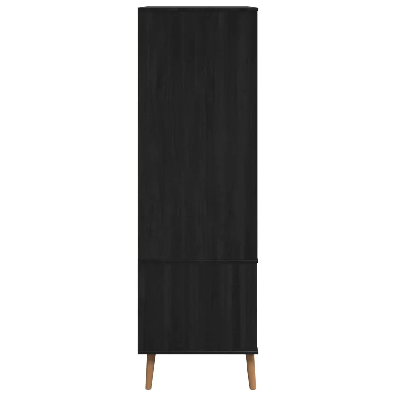 Spinta MOLDE Juoda 90 x 55 x 175 cm Pušies medienos masyvas