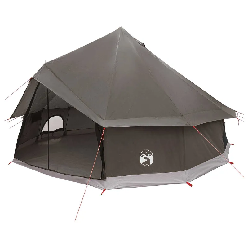 Tipi palapinė su stogu Ruda Pilka 400 x 400 x 250 cm