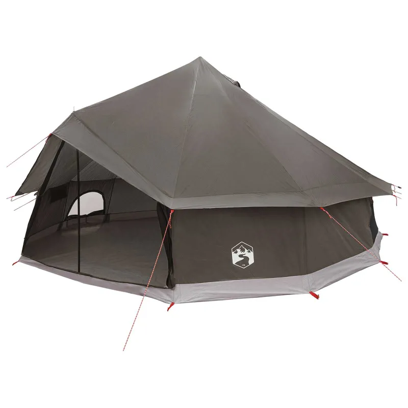 Tipi palapinė su stogu Ruda Pilka 600 x 600 x 350 cm