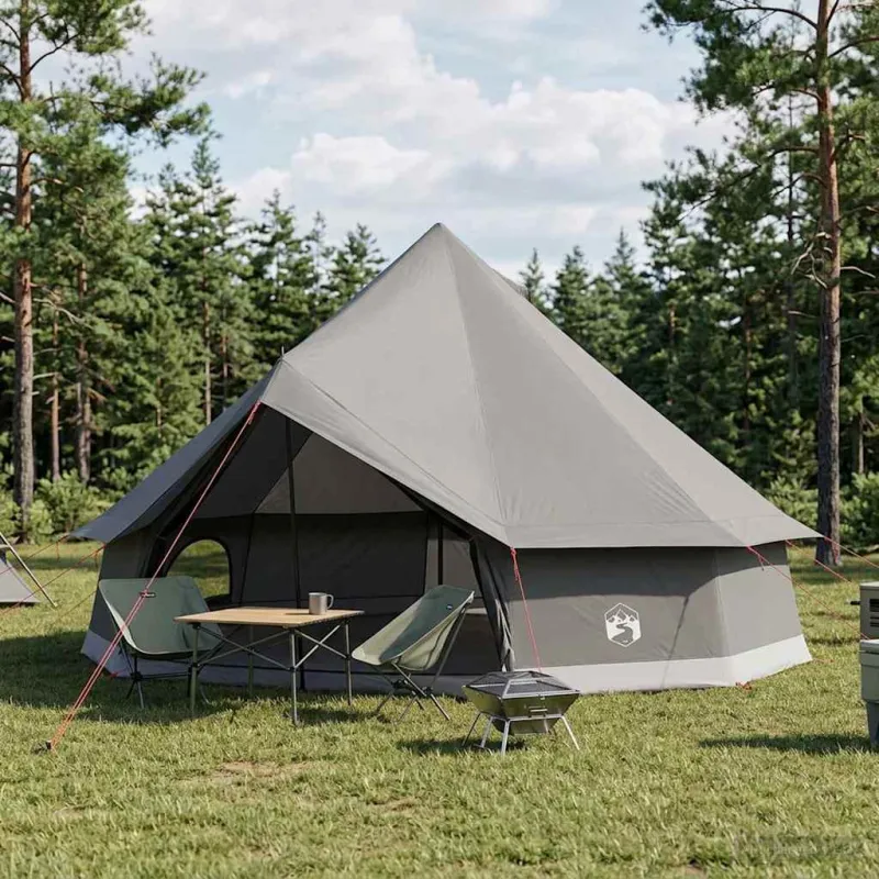 Tipi palapinė su stogu Ruda Pilka 500 x 500 x 300 cm