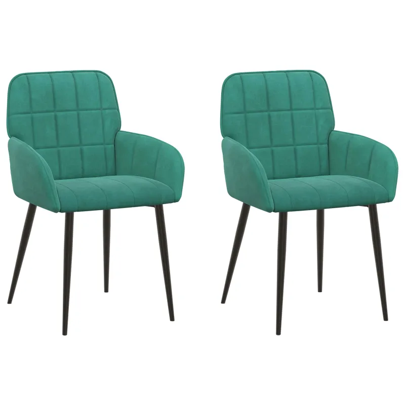 Valgomojo kėdės 2 pcs Aksomas Turkio 57 x 50 x 85 cm