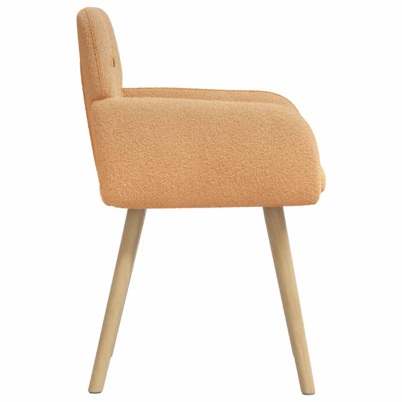 Valgomojo kėdės 2 pcs Bouclé Smėlio 59 x 57 x 85 cm