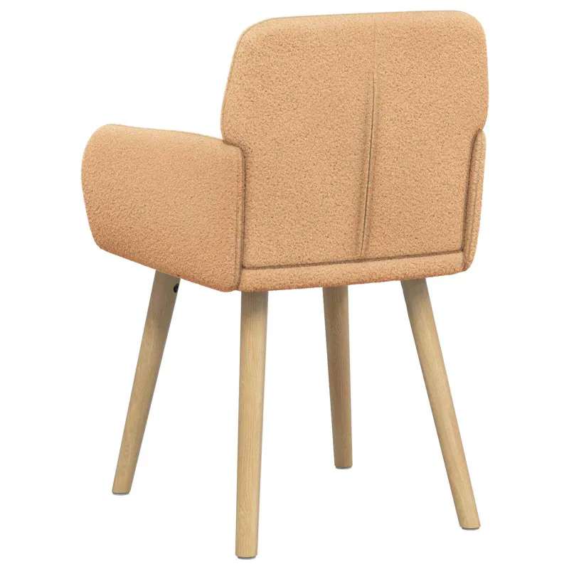 Valgomojo kėdės 2 pcs Bouclé Smėlio 59 x 57 x 85 cm