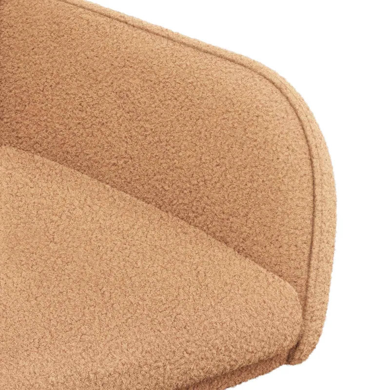 Valgomojo kėdės 2 pcs Bouclé Smėlio 59 x 57 x 85 cm