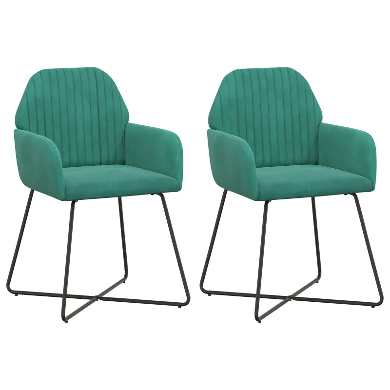 Valgomojo kėdės 2 pcs Aksomas Turkio 55 x 50 x 84 cm