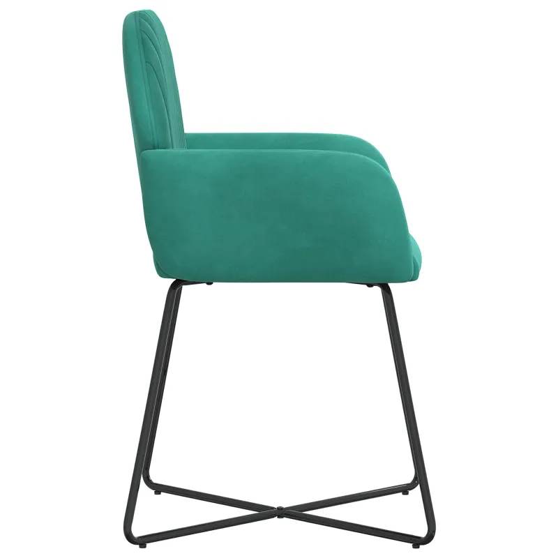 Valgomojo kėdės 2 pcs Aksomas Turkio 55 x 50 x 84 cm
