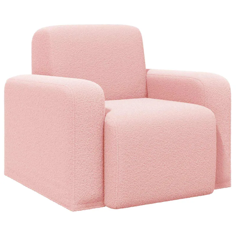 Krėslas Rožinė Bouclé