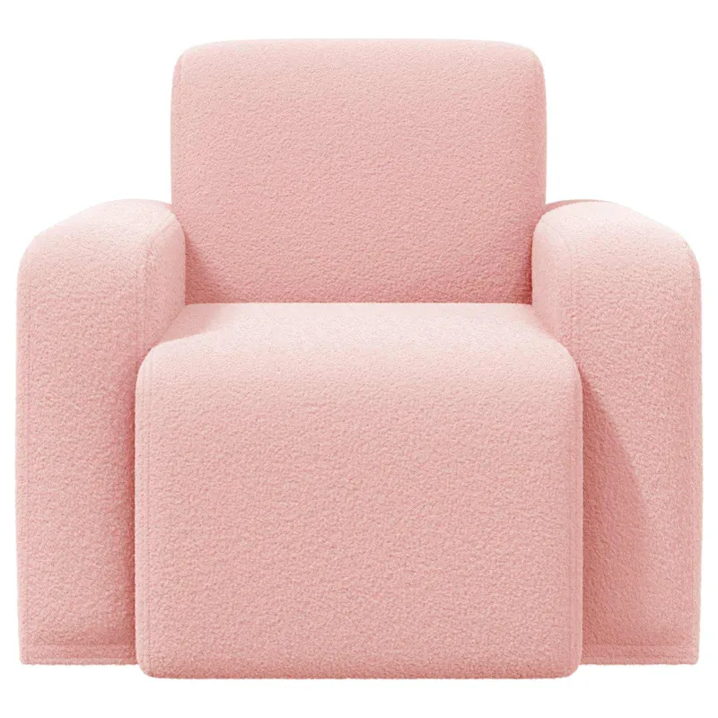 Krėslas Rožinė Bouclé
