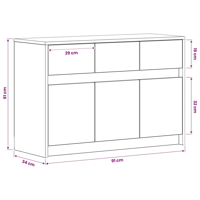 Televizoriaus spintelė 91 x 34 x 61 cm Sendintos medienos