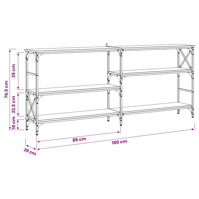 Konsolinis stalas metalinis PB