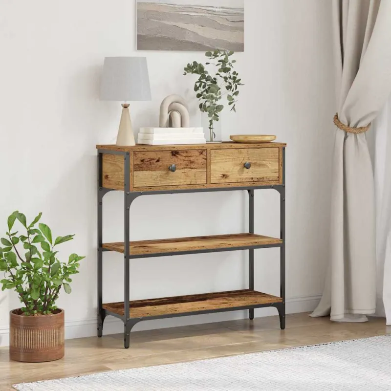 Konsolinis stalas su stalčių Senas medis 72.5 x 25 x 75 cm