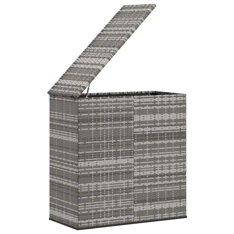 Sodo dėžė pagalvėlėms, pilka, 100x49x103,5cm, PE ratanas