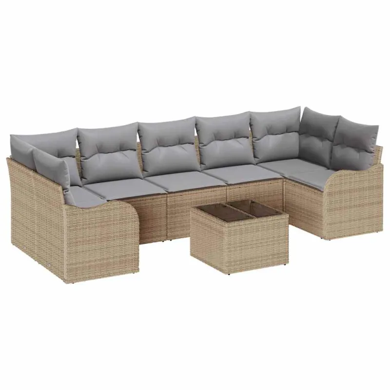 Sodo Sofų Rinkinys Smėlio 55 x 55 x 37 cm poliratanas