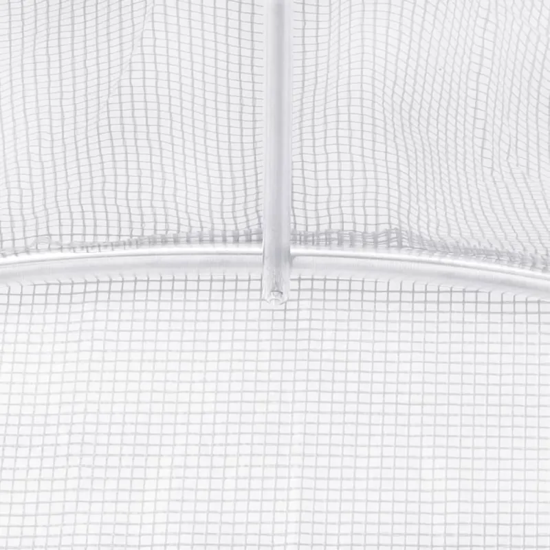 Šiltnamis su plieno rėmu, baltos spalvos, 14x4x2m, 56m²