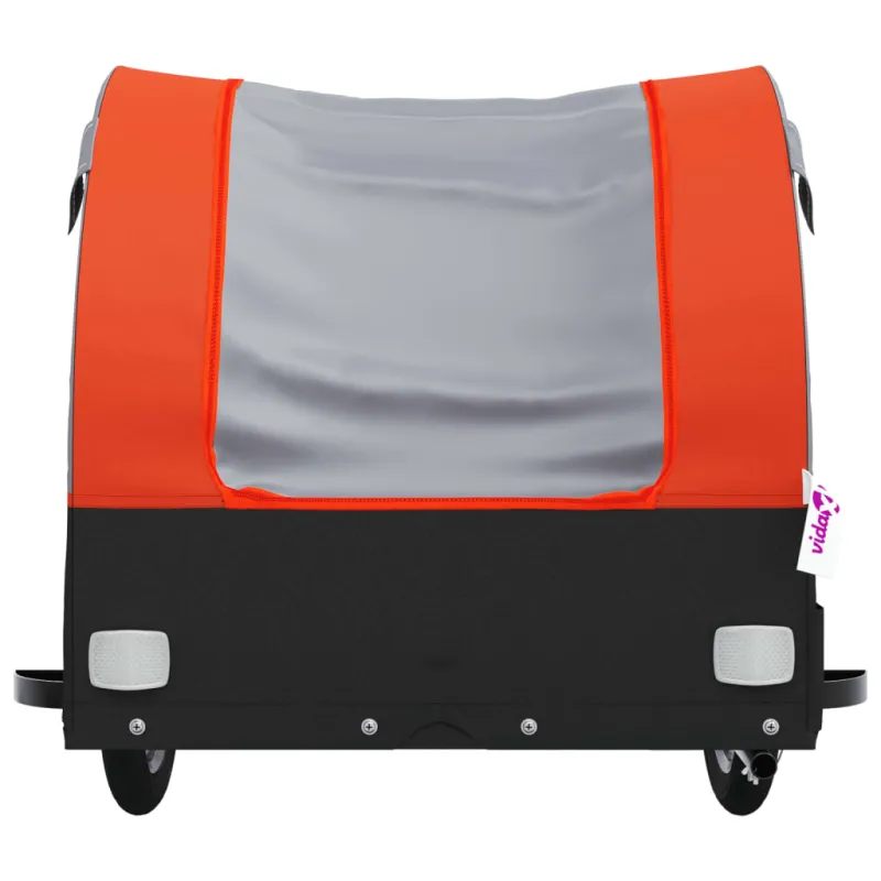 Dviračio priekaba, juodos ir oranžinės spalvos, 45kg, geležis