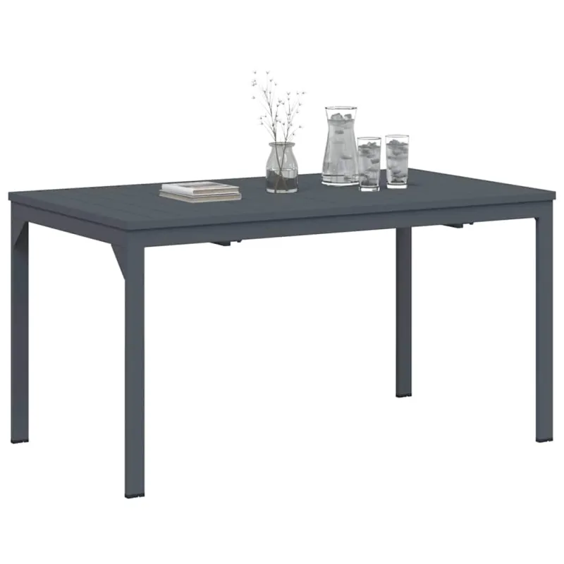Kierrätyspuinen ulkopöytä Antracite 180 x 80 x 74 cm