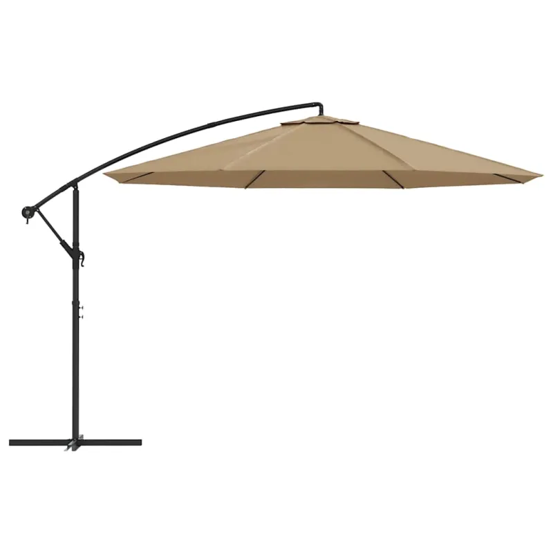 Gembinis sodo skėtis su aliuminiu stulpu, taupe, 350cm