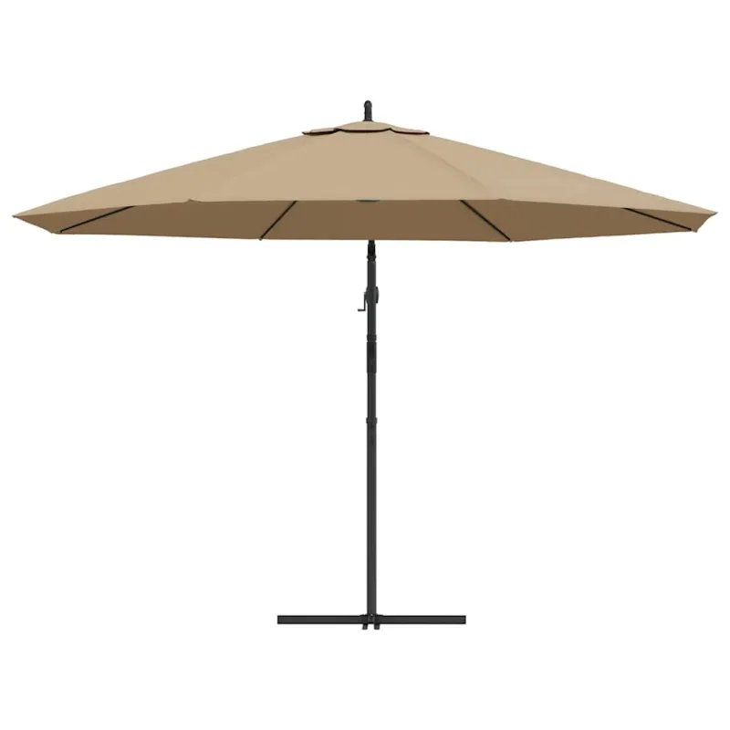 Gembinis sodo skėtis su aliuminiu stulpu, taupe, 350cm