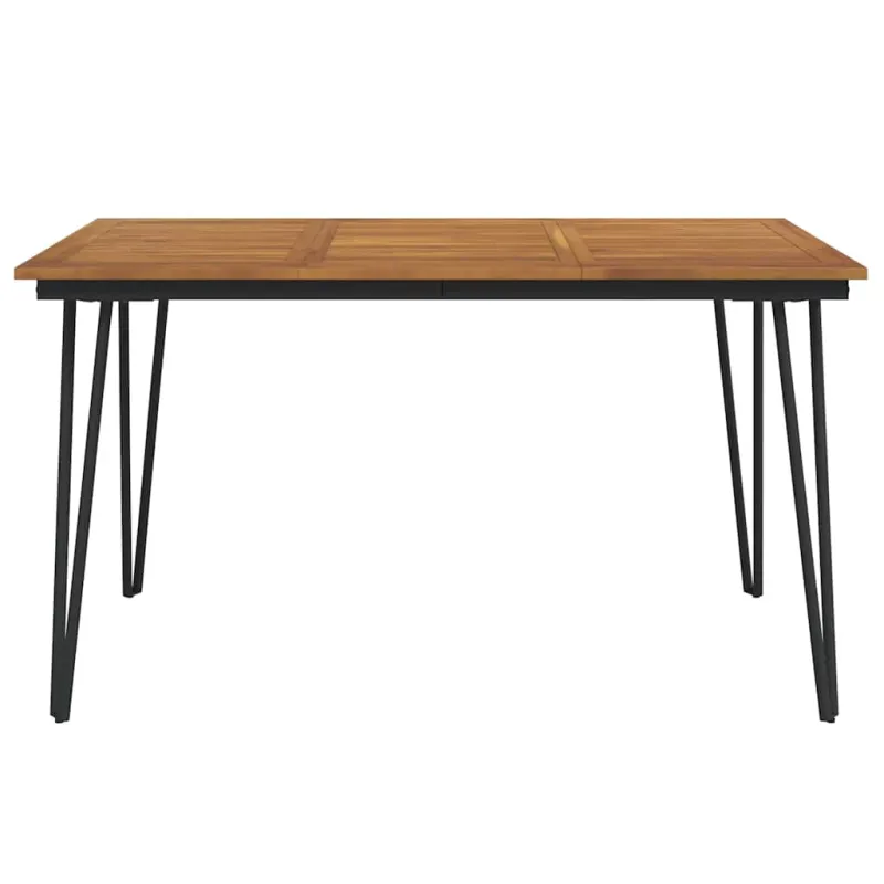 Sodo stalas su segtuko formos kojomis, 140x80x75cm, akacija