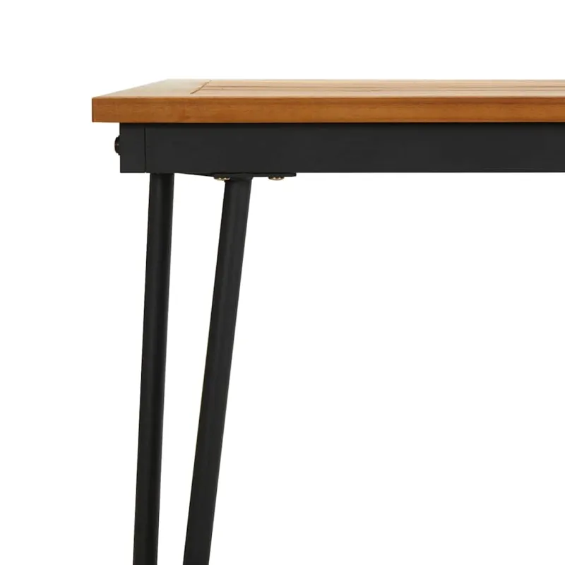 Sodo stalas su segtuko formos kojomis, 140x80x75cm, akacija