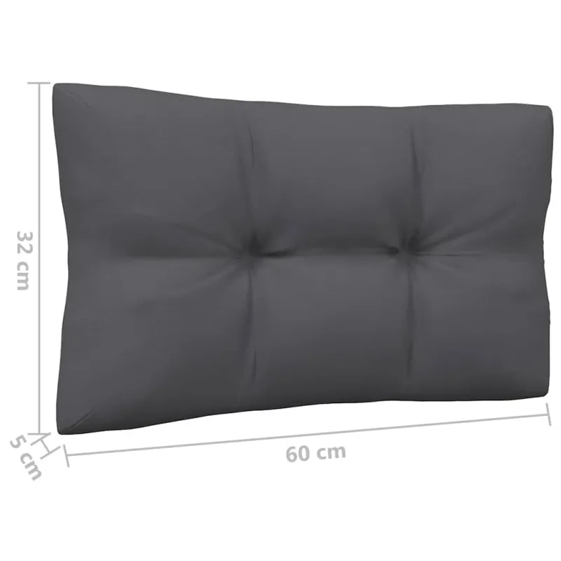 Dvivietė sodo sofa su pagalvėlėmis, juoda, pušies masyvas