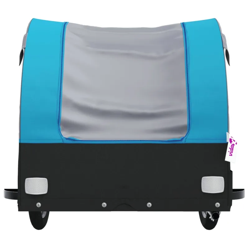 Dviračio priekaba, juodos ir mėlynos spalvos, 45kg, geležis