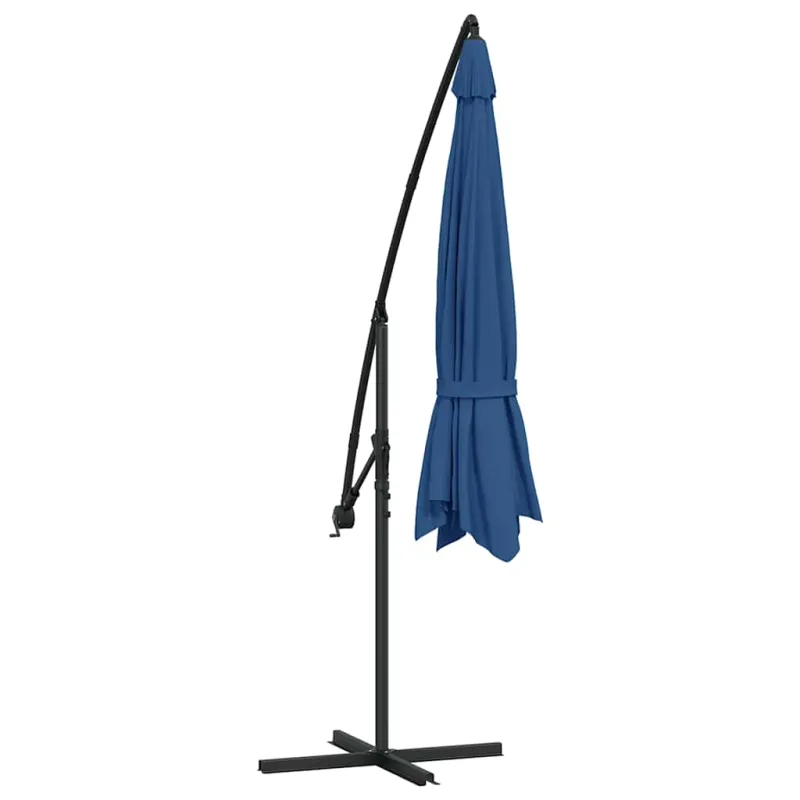 Gembinis sodo skėtis su aliuminiu stulpu, mėlynas, 350cm