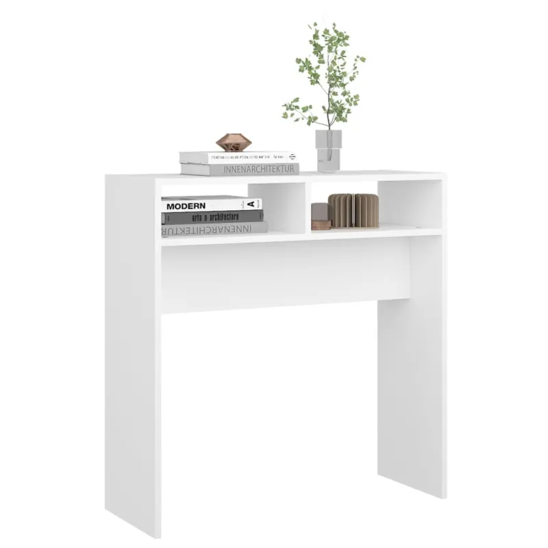 Konsolinis staliukas, baltas, 78x30x80cm, apdirbta mediena