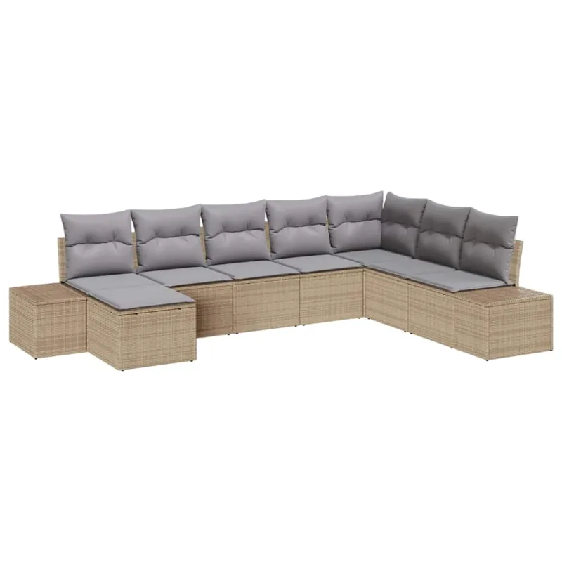 Sodo Sofų Rinkinys su pagalve 8 pcs poliratanas