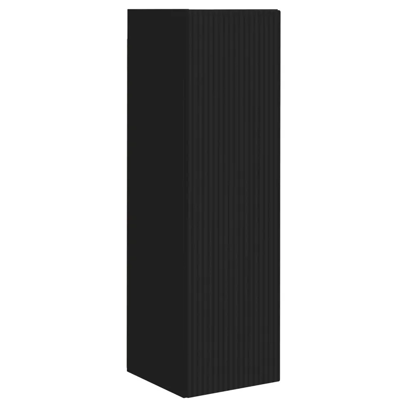 TV spintelių komplektas 3 pcs Juoda Apdirbta mediena