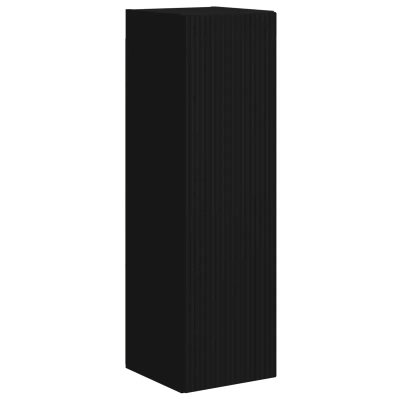 TV spintelių komplektas 4 pcs Juoda Apdirbta mediena