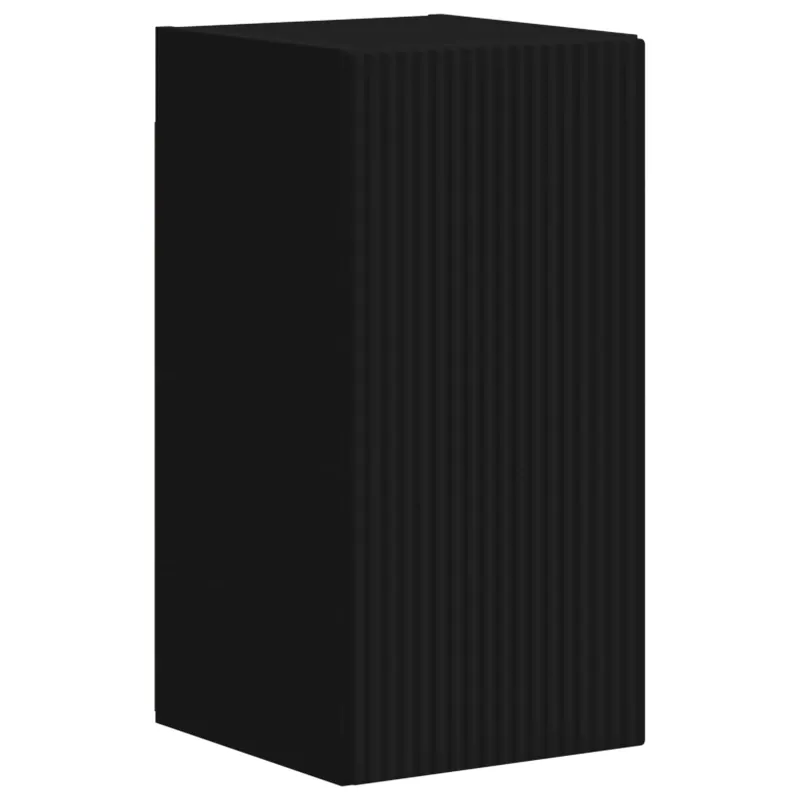 TV spintelių komplektas 4 pcs Juoda Apdirbta mediena