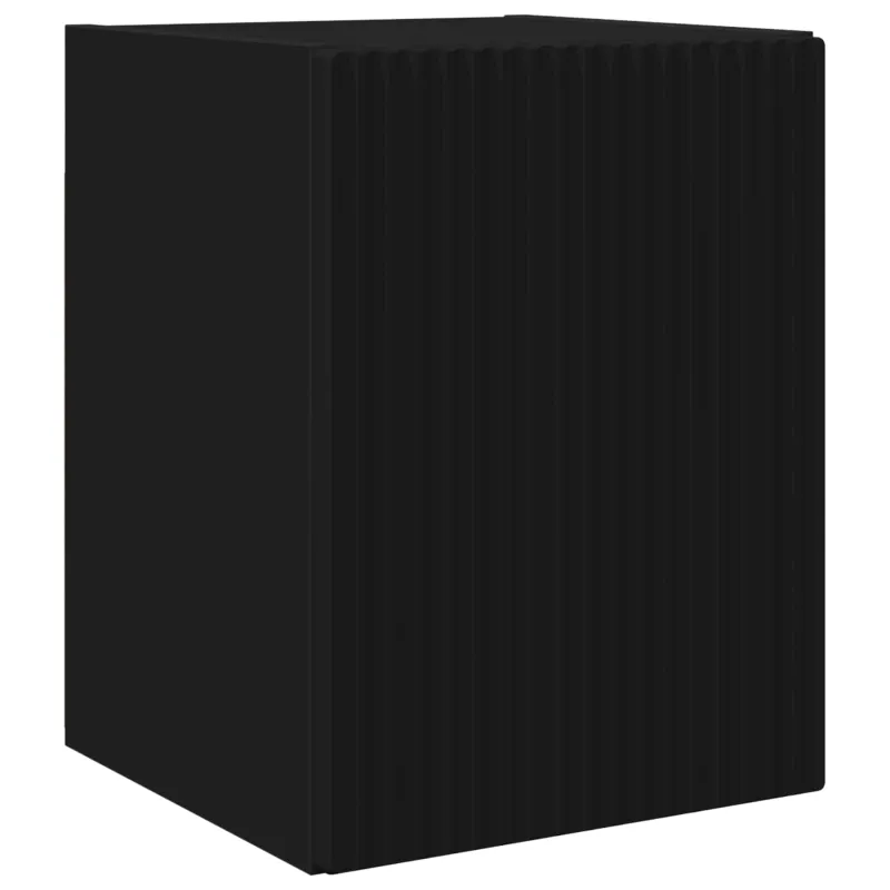 TV spintelių komplektas 3 pcs Juoda Apdirbta mediena