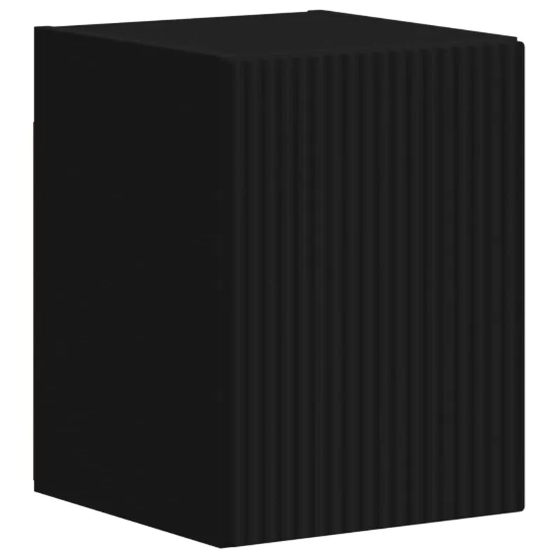 TV spintelių komplektas 4 pcs Juoda Apdirbta mediena